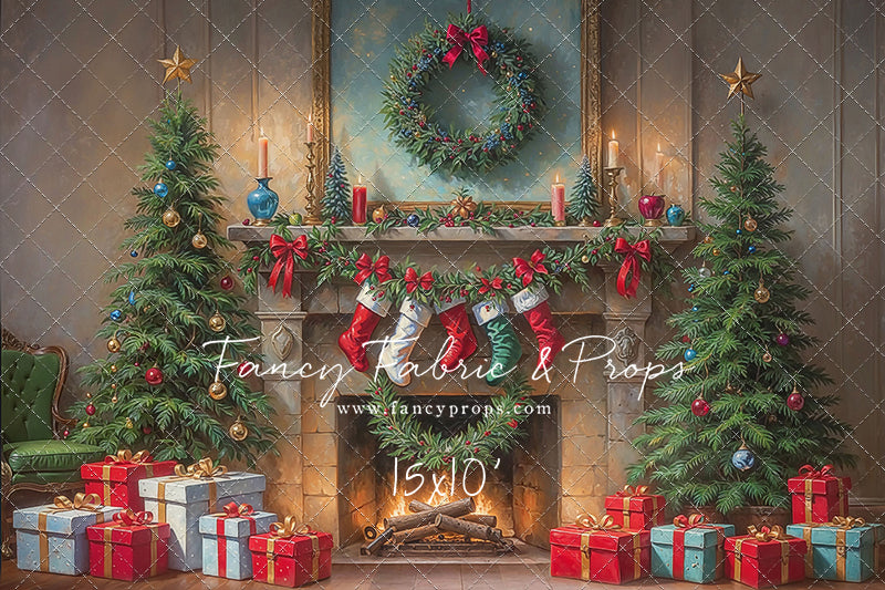 Antique Holiday Mantle - with Sweep Option