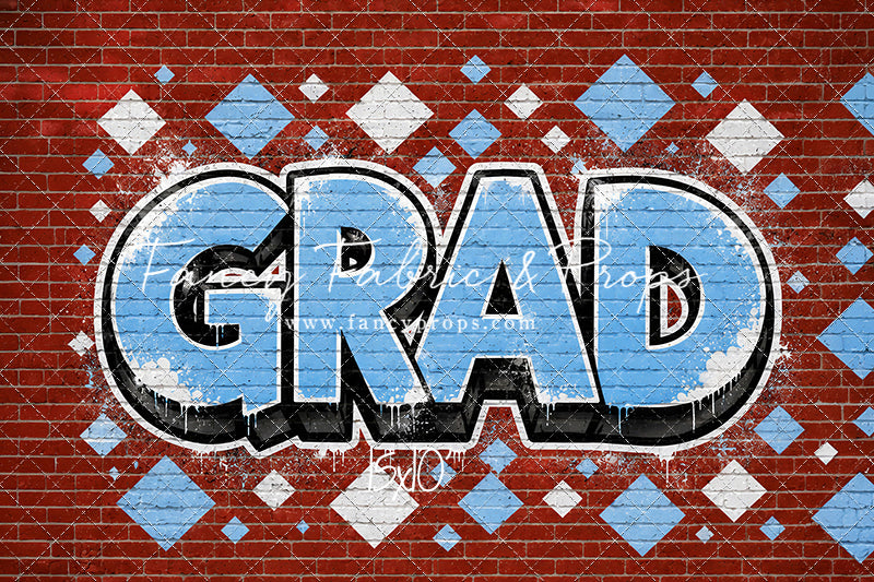 Baby Blue & White Grad - With Sweep Option