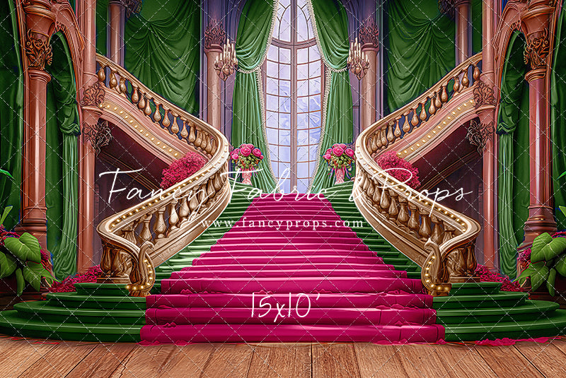 Ballroom Royal Staircase - Green - With Sweep Option