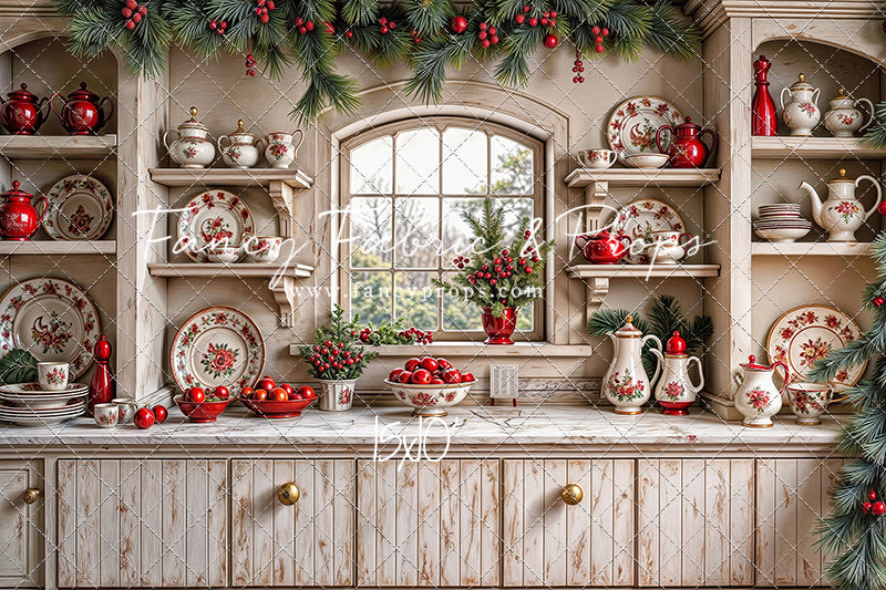 Christmas China Cabinet - With Sweep Option