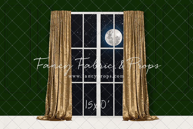 Classy Gold & Greens Window