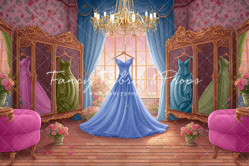 Dress Like A Princess - Dark Blue Dress - With Sweep Option