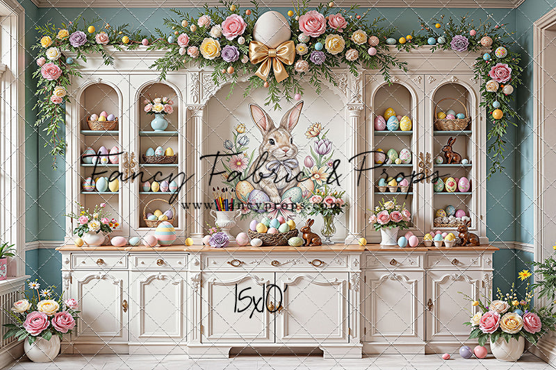 Easter Cupboard - White Floor - With Sweep Option