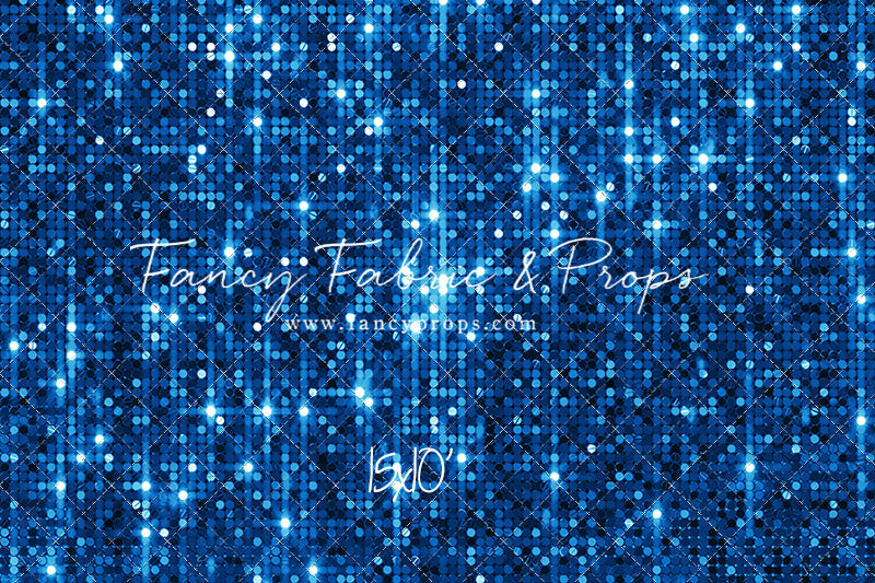 Electric Blue Glitz - With Solid Floor Sweep Option