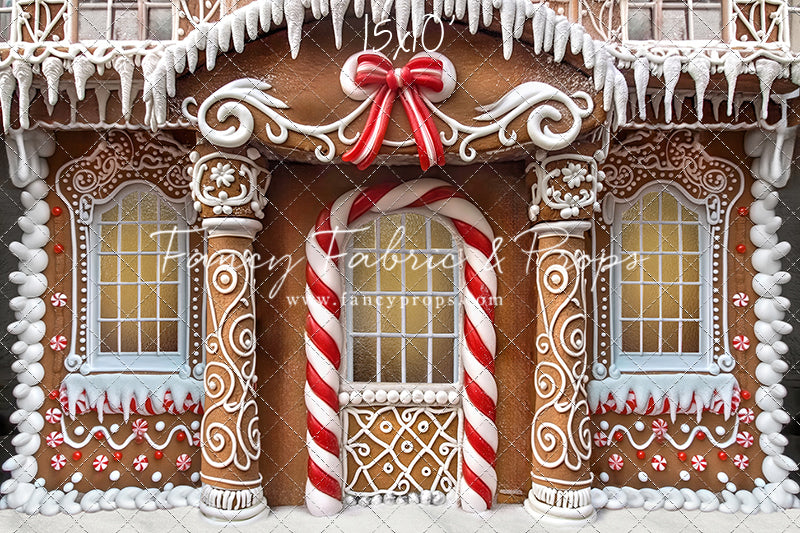 Fancy Peppermint Gingerbread House - With Sweep Option