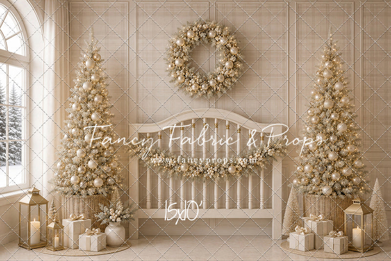 Frosted Holiday Headboard - with Sweep Option