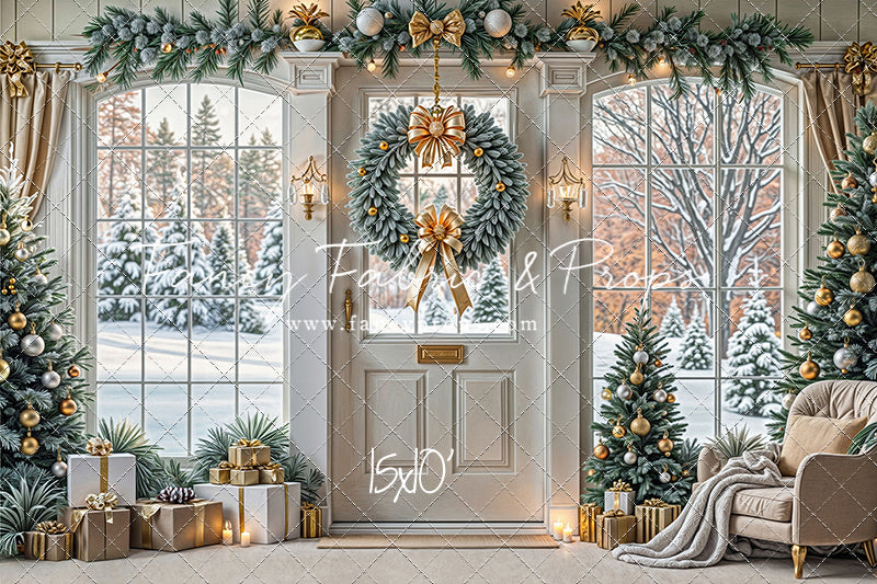 Golden Noel Entryway - with Sweep Option