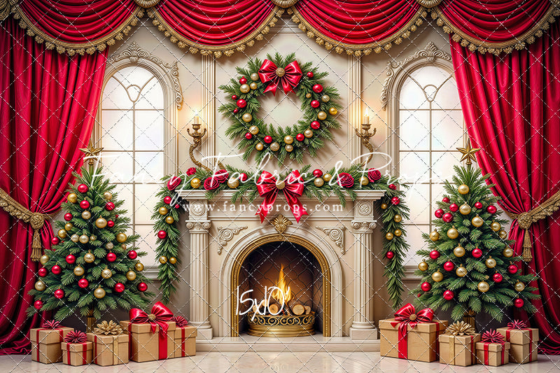 Grand Christmas Hearth - with Sweep Option