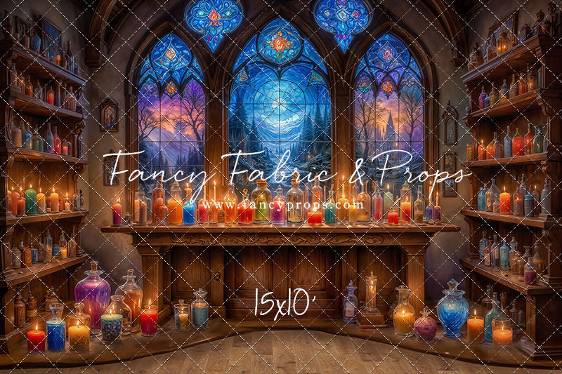 Mystic Potion Emporium - Wood Floor - With Sweep Option