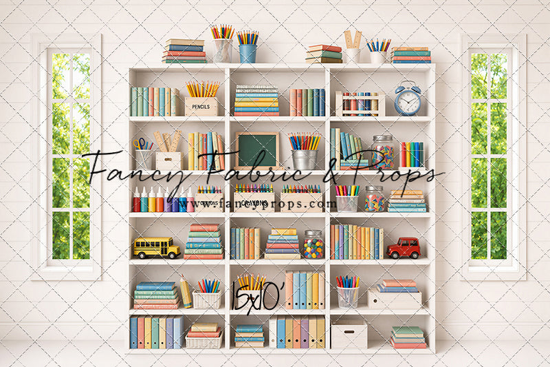 Pastel Classroom Bookshelf - With Sweep Option