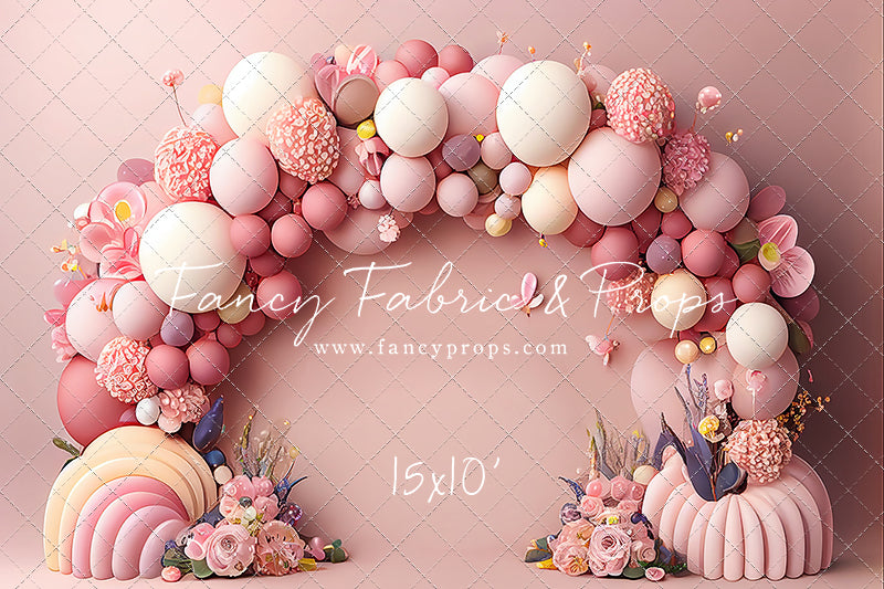 Pink Pumpkin Cascade - Balloon Arch