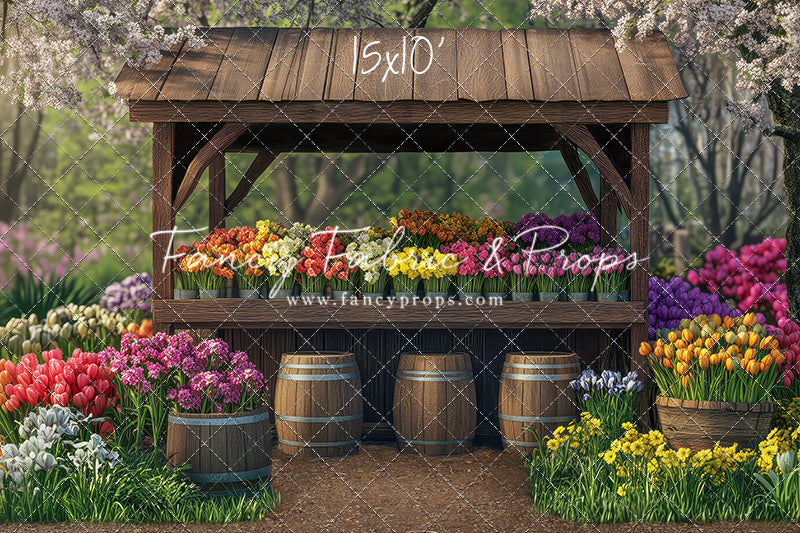 Rustic Spring Flower Stand - With Sweep Option