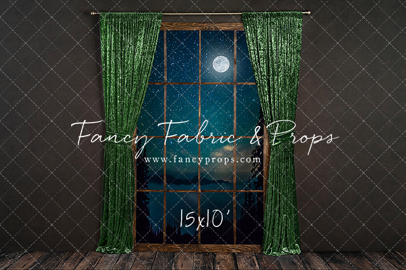 Serene Evergreen Moon