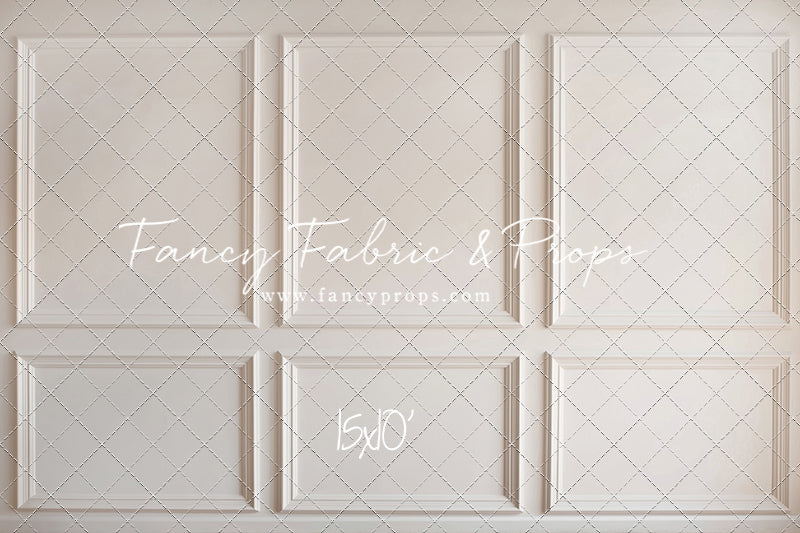 Simple Ivory Panel Wall - With Winter's Grace Floor Sweep Option