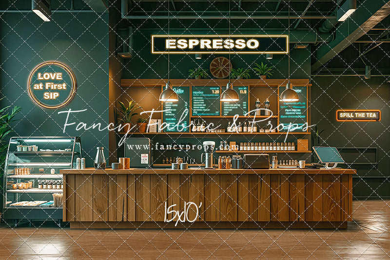 The Coffee Spot - Wood Floor Version - With Sweep Option