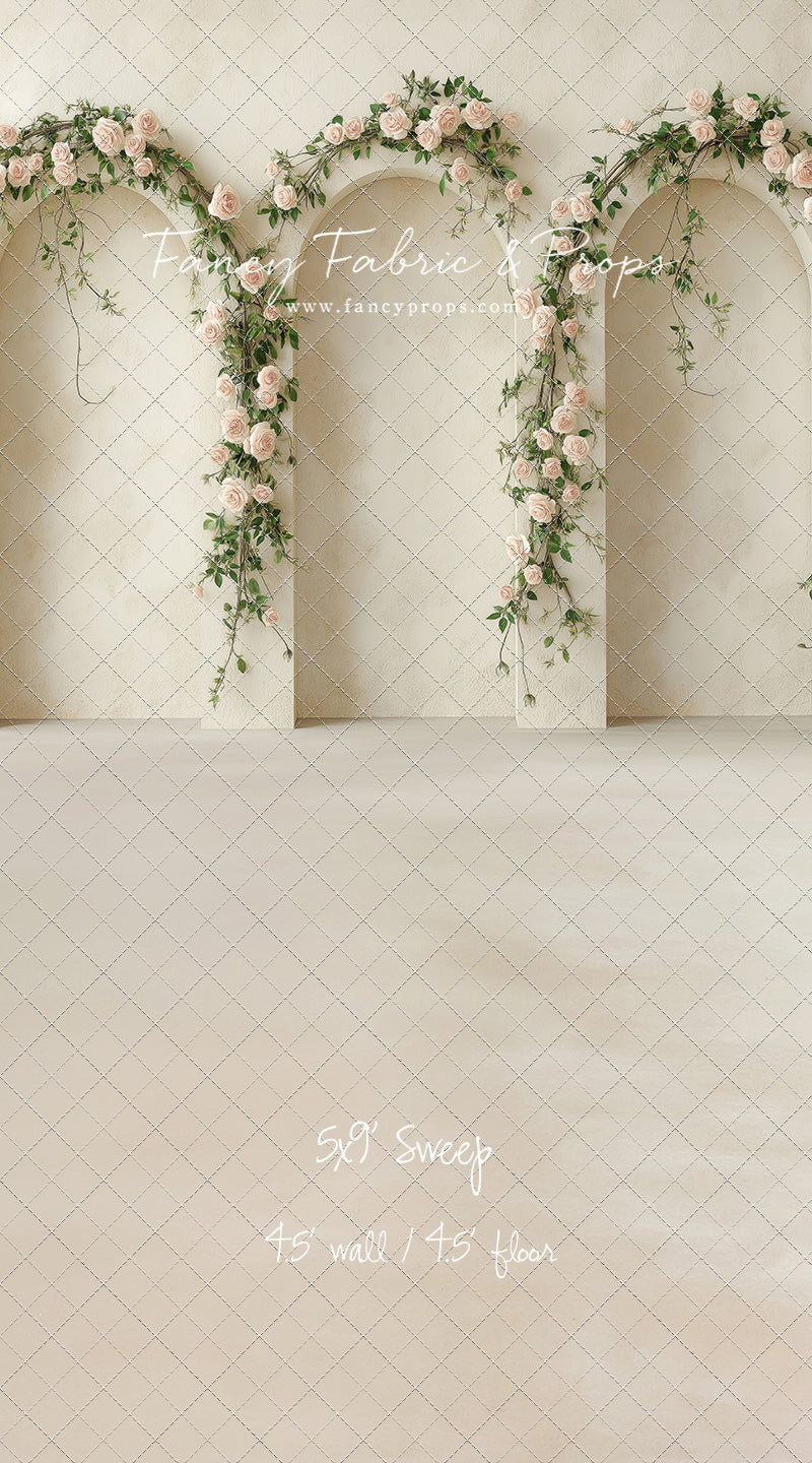 Cream Rose Courtyard - With Sweep Option