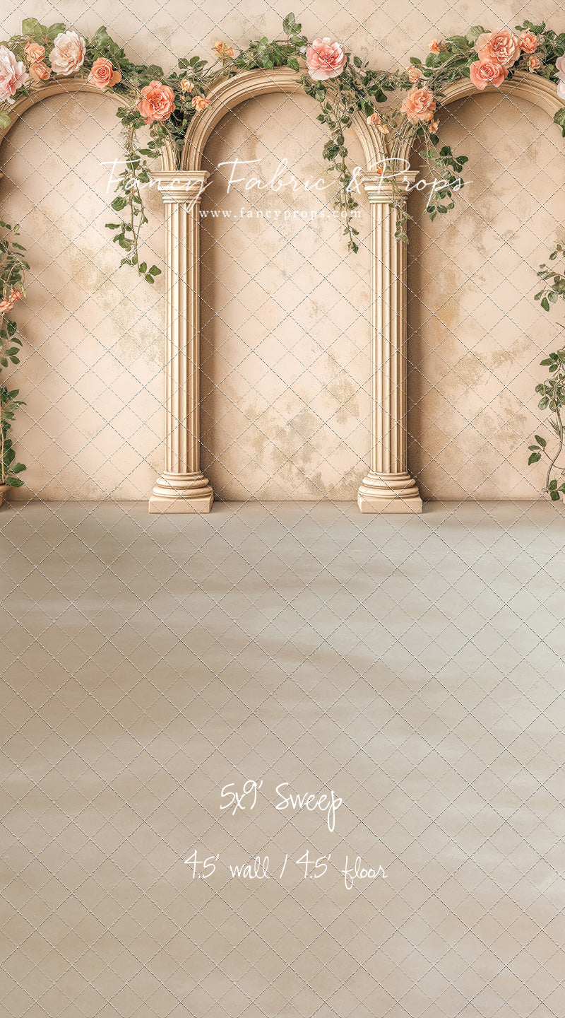 Peach Bloom Garden - With Sweep Option