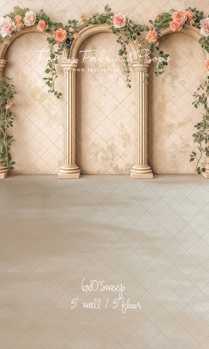 Peach Bloom Garden - With Sweep Option