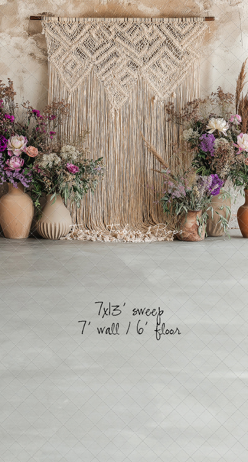 Wildflower Macrame - With Sweep Option