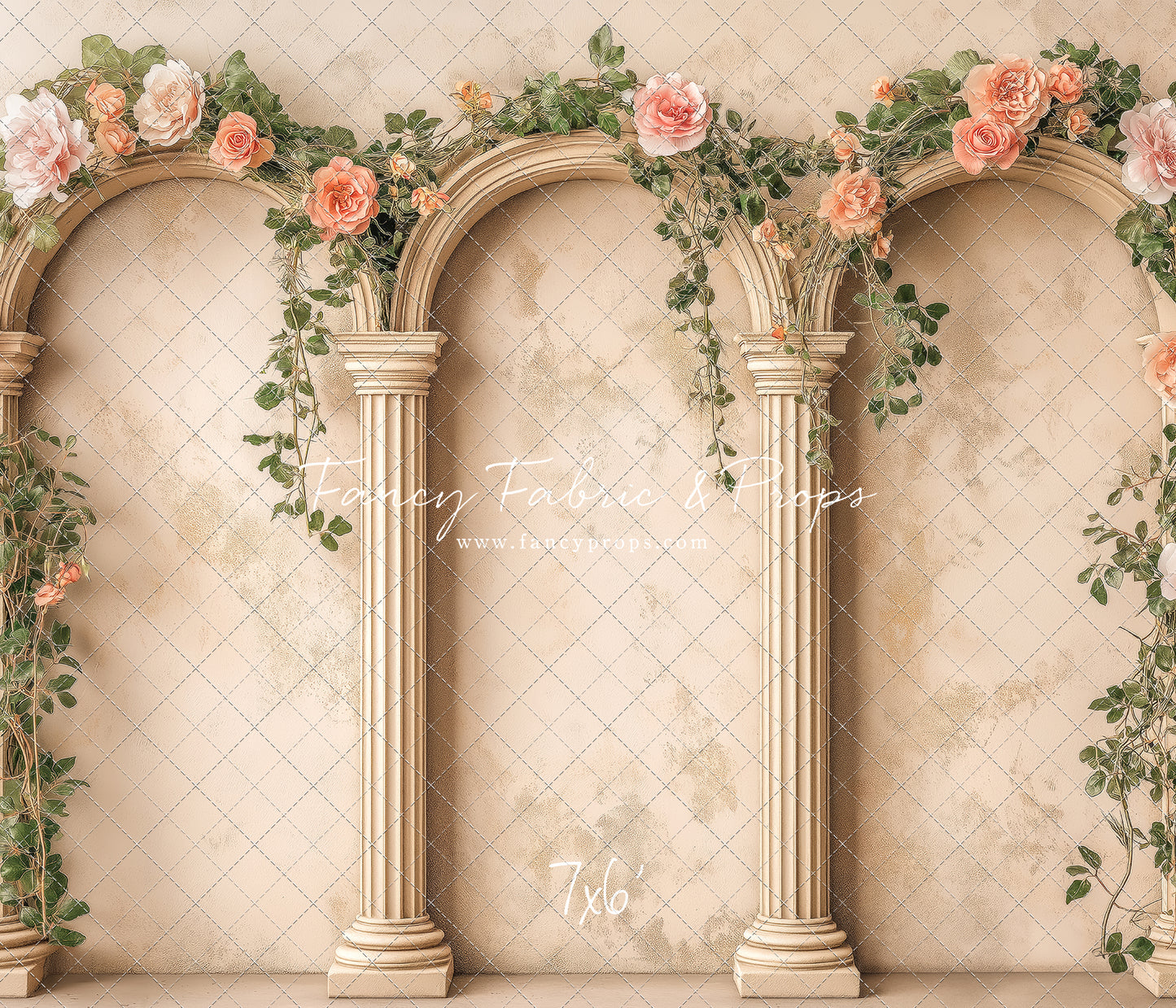Peach Bloom Garden - With Sweep Option