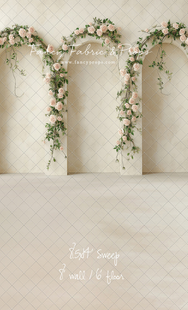 Cream Rose Courtyard - With Sweep Option