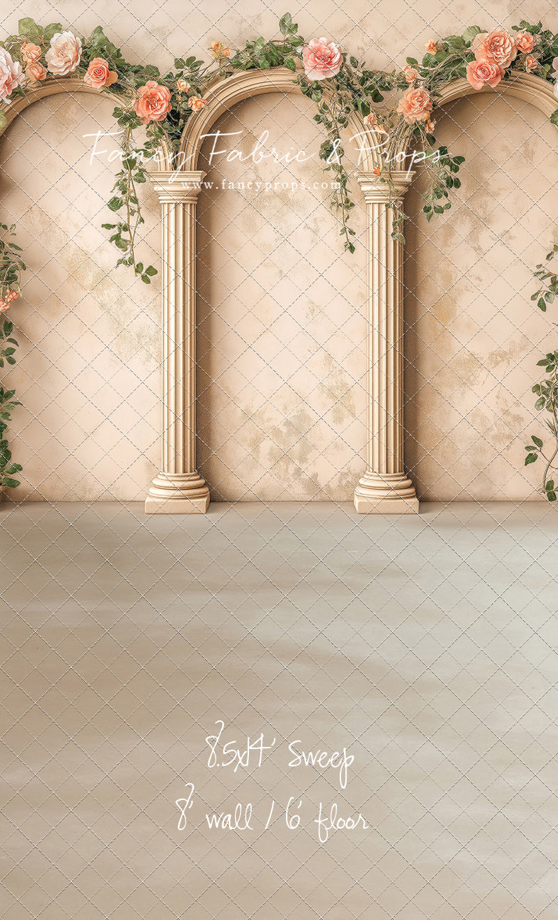 Peach Bloom Garden - With Sweep Option