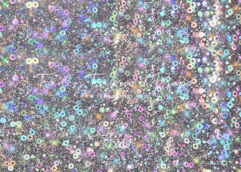 Cosmic Celebration - With Solid Beige Gray Floor Sweep Option