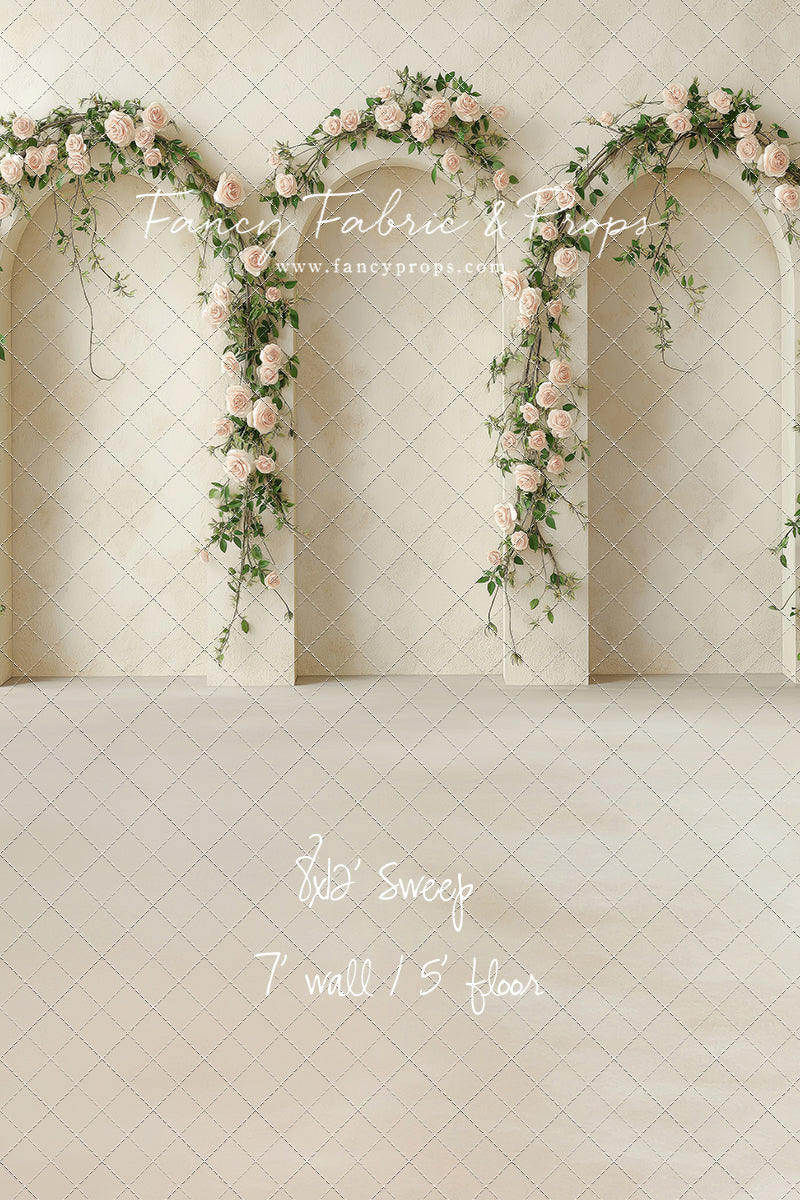 Cream Rose Courtyard - With Sweep Option