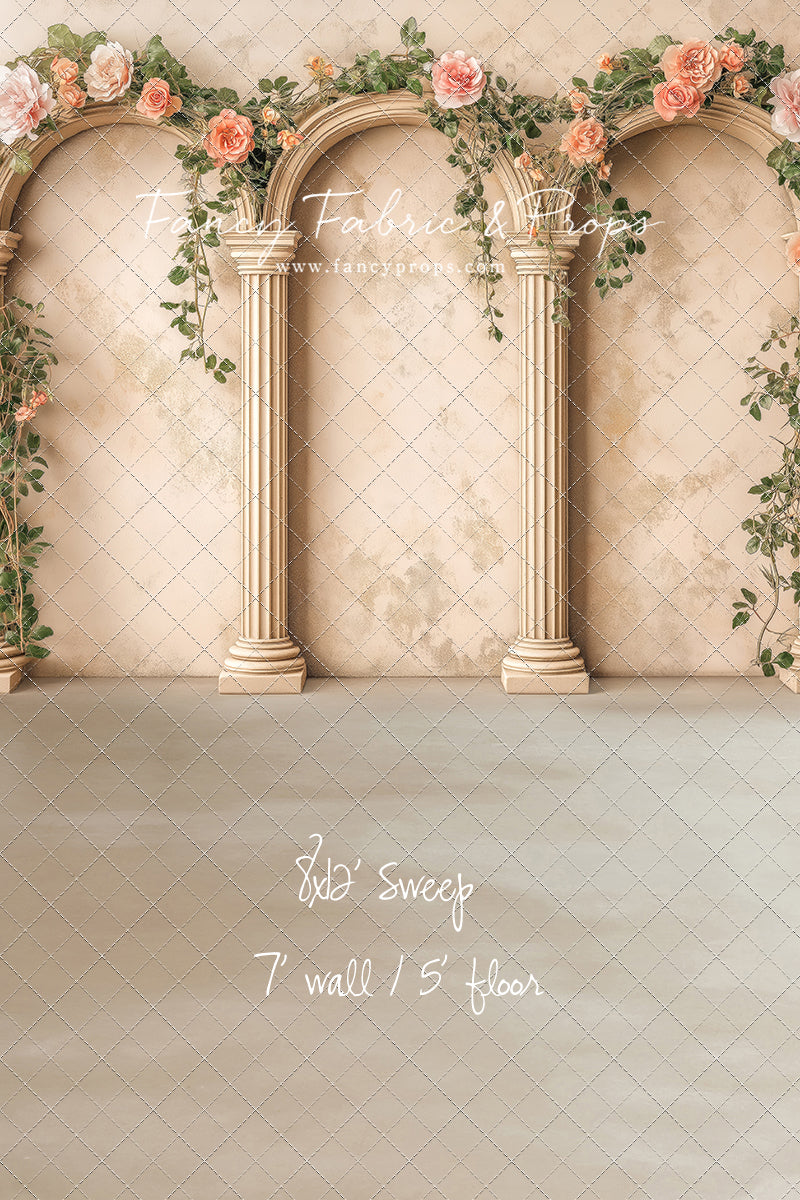 Peach Bloom Garden - With Sweep Option
