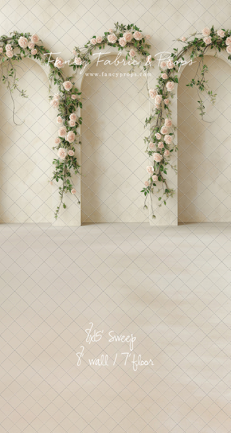 Cream Rose Courtyard - With Sweep Option