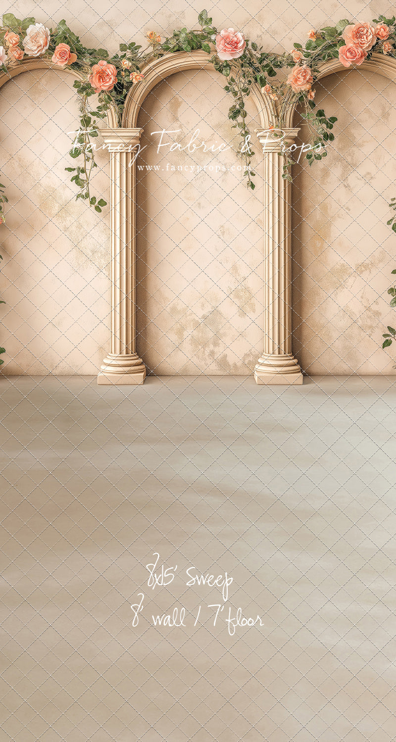 Peach Bloom Garden - With Sweep Option