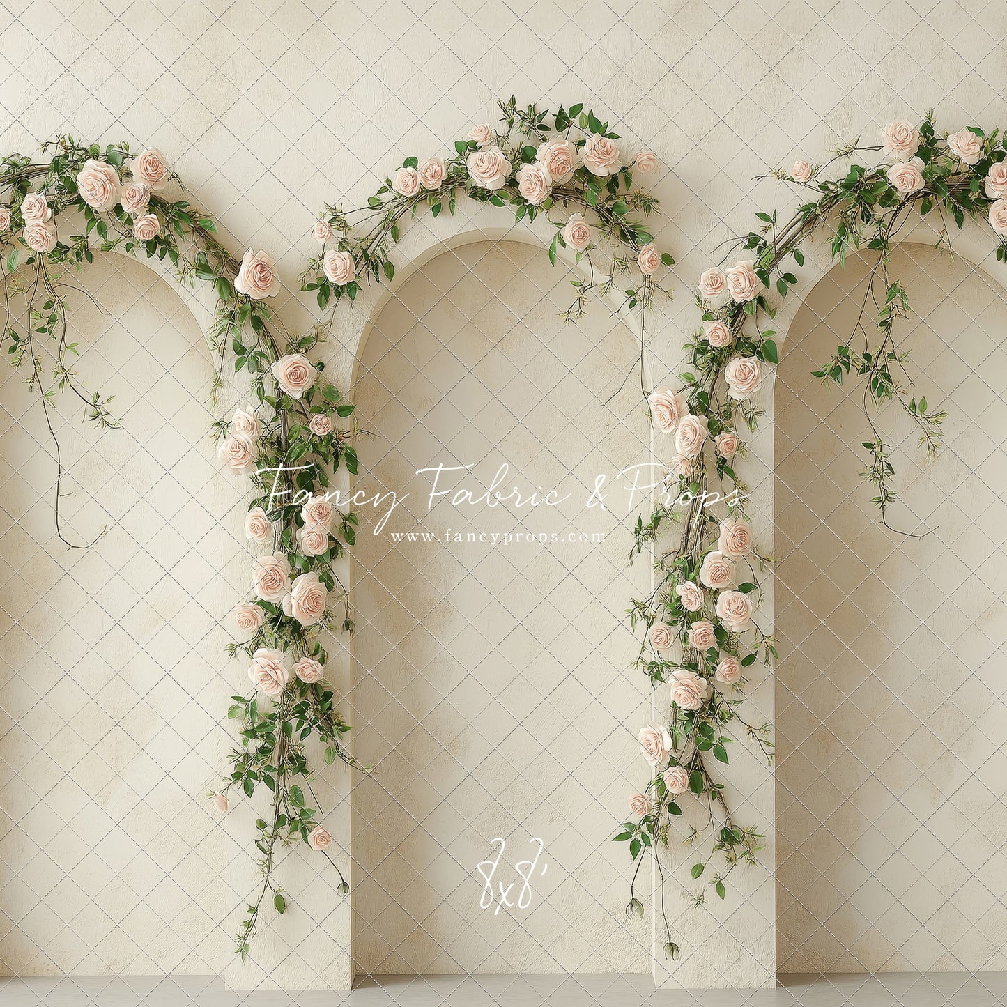 Cream Rose Courtyard - With Sweep Option