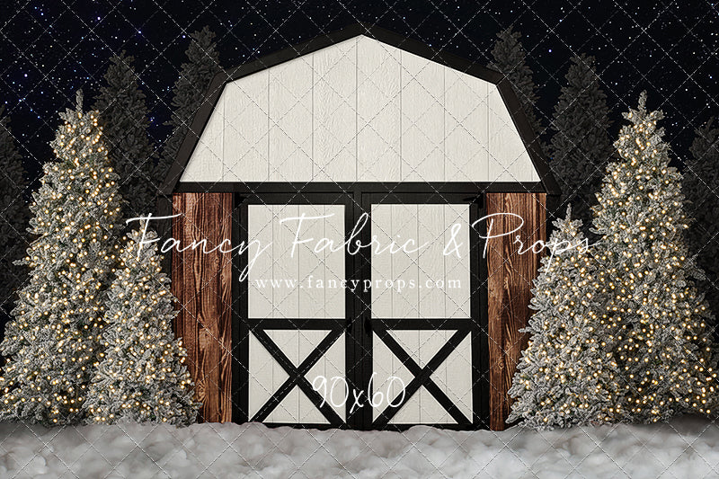 Modern Christmas Barn - No Light - 2pc Mini Room