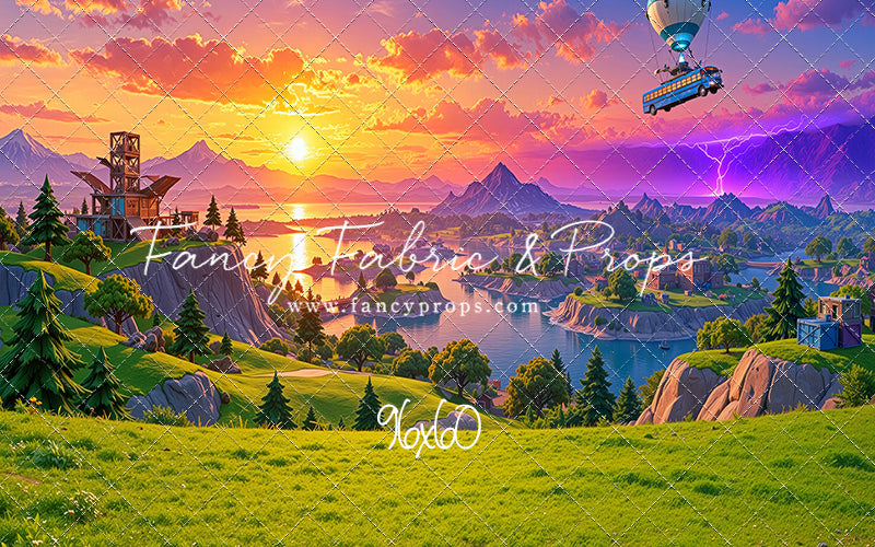Battle Bus Sunset - With Sweep Option