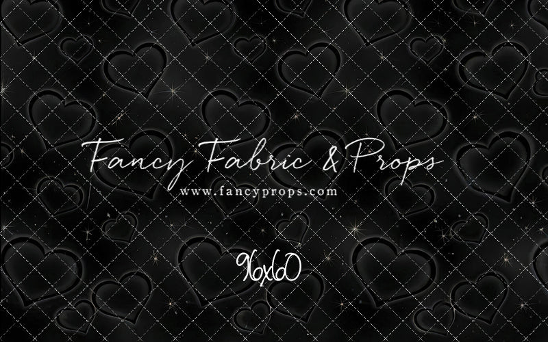 Black Puffy Hearts - With Sweep Option