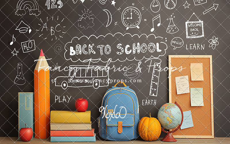 Chalkboard Classroom - With Sweep Option