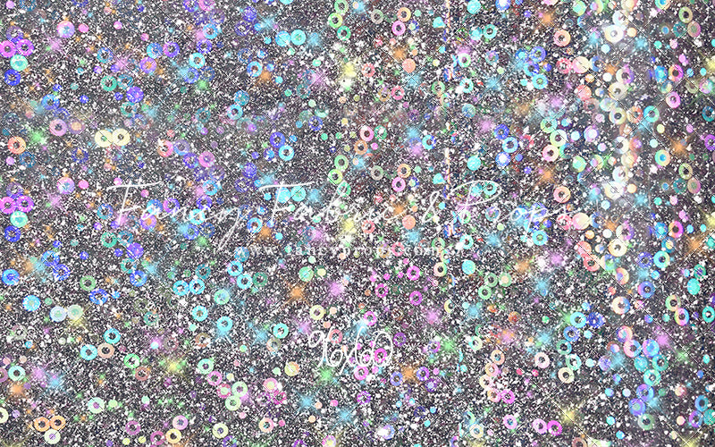 Cosmic Celebration - With Solid Beige Gray Floor Sweep Option