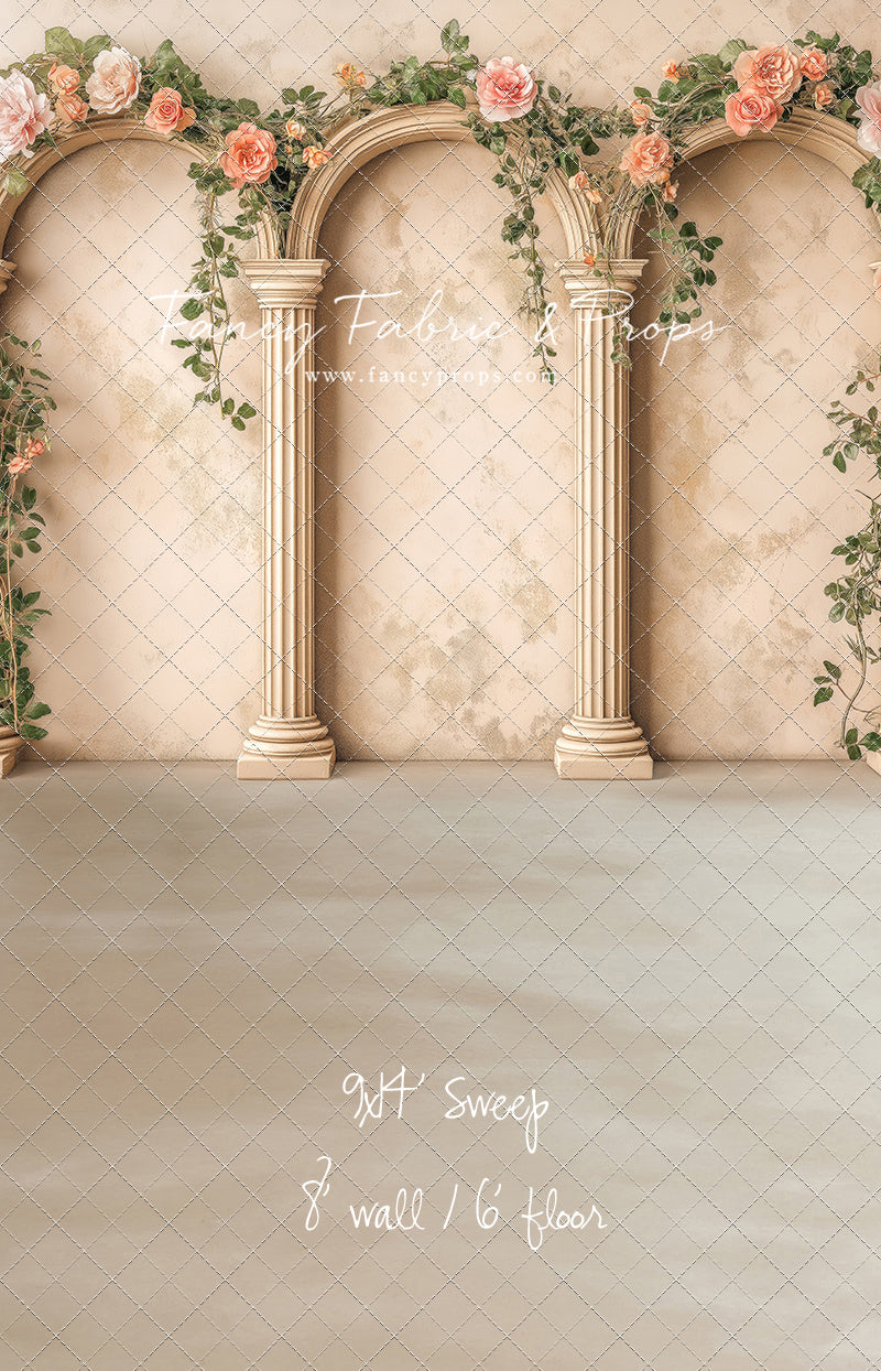 Peach Bloom Garden - With Sweep Option
