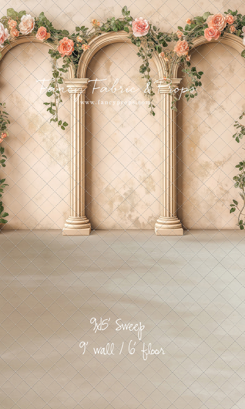 Peach Bloom Garden - With Sweep Option