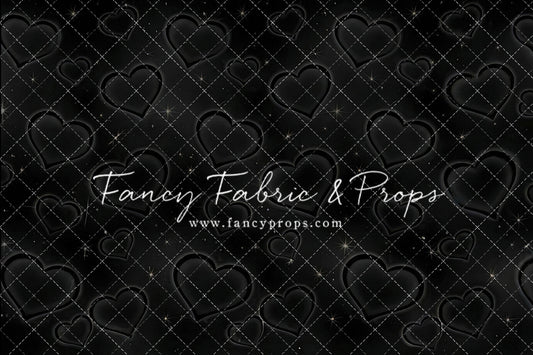 Black Puffy Hearts - With Sweep Option