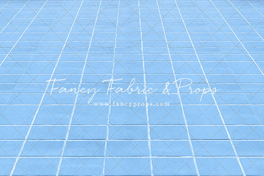 Blue Tile Mat Floor