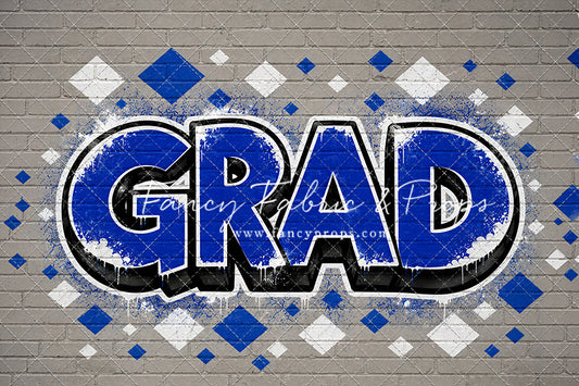 Blue & White Grad - With Sweep Option