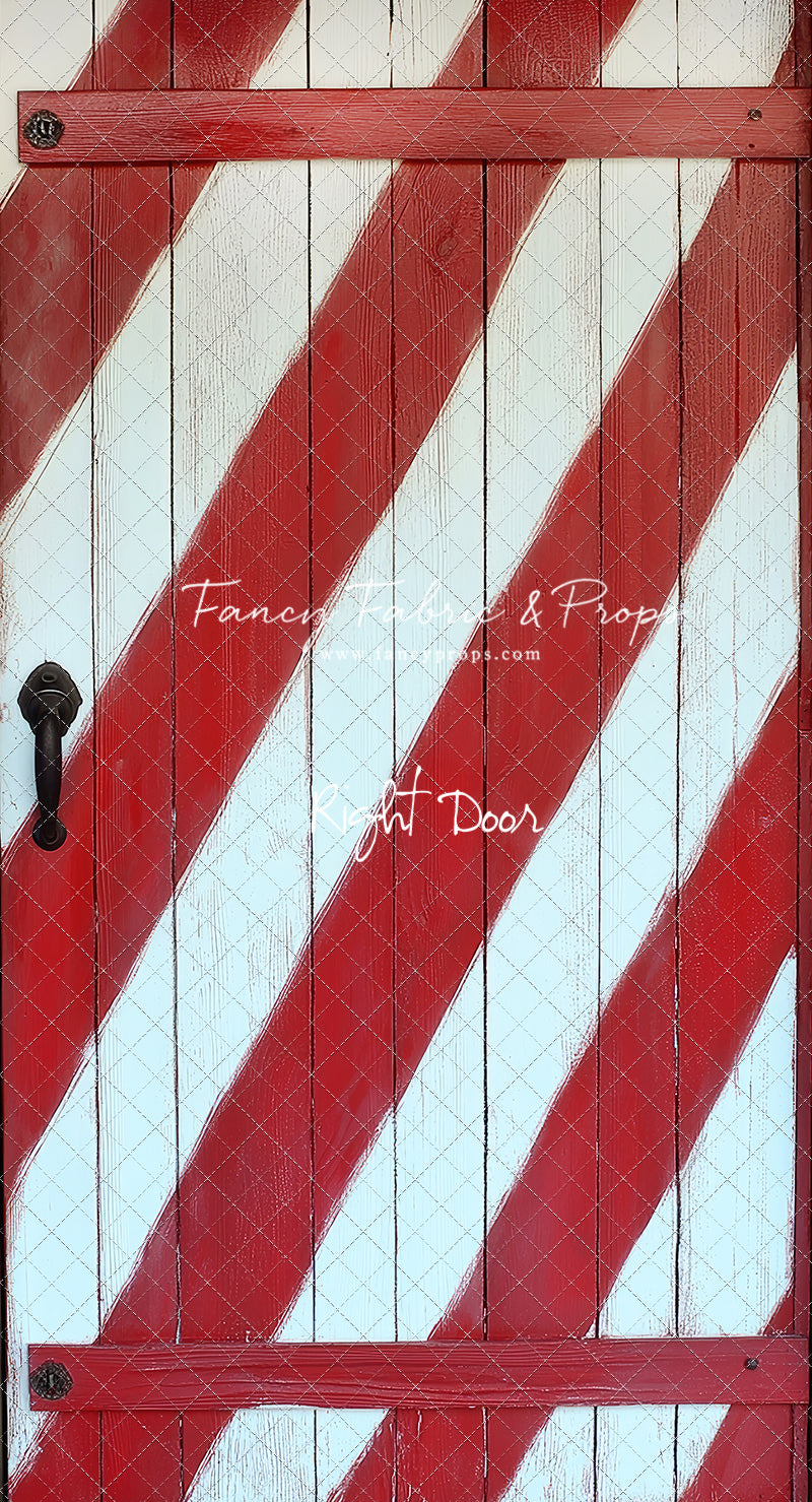 Candy Cane Barn Door - Slimline Drop For OG Fancy Lite System - Slimline Panels