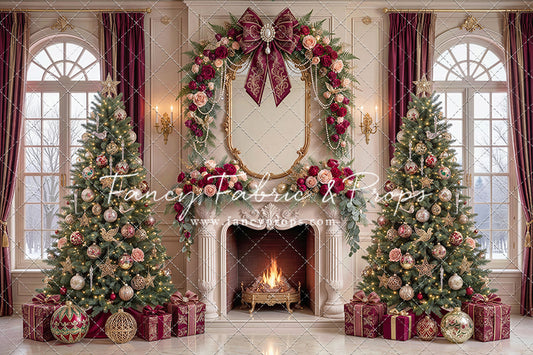 Christmas Rose Parlor - with Sweep Option