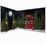 Nighttime Cocoa Stand With Lights 2pc Mini Room