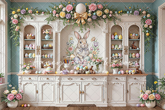 Easter Cupboard - Wood Floor - With Sweep Option