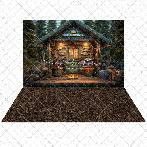 Gone Fishin Bait Shop - Dirt Floor - 2pc Set