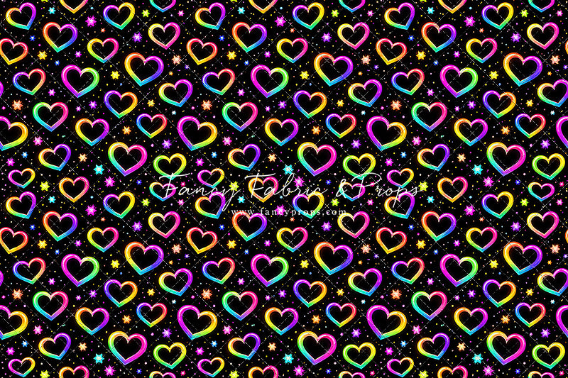 Neon Hearts - With Sweep Option