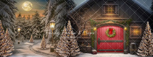 Snowy Merry Christmas Barn 2pc Room