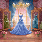 Dress Like A Princess - Dark Blue Dress - With Sweep Option
